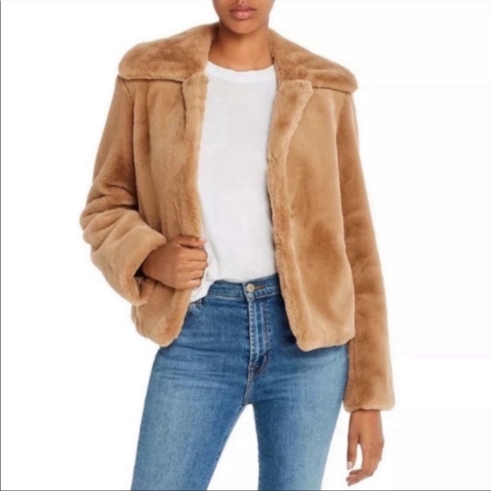 😍NWT😍EPIC & UBER-CHIC Theory Luxe Faux Fur Neck Portrait Teddy Jacket